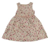 Bielo-ružové kvetované čipkové šaty zn. Primark