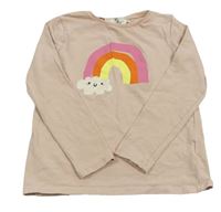 Ružové tričko s dúhou H&M