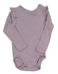 Lila žebrované body s volánky H&M
