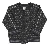 Antracitová vzorovaná prepínaci mikina Miniclub