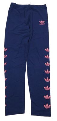 Tmavomodré legíny s logy Adidas