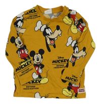 Medové triko s Mickeym a Goofym Disney