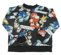 Černá mikina se Sonicem H&M
