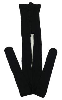 Čierne vzorované pančuchy H&M