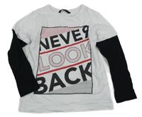 Bielo-čierne tričko s nápisom George