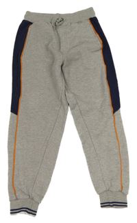 Šedo-tmavomodré tepláky s pruhem Firetrap