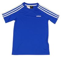 Modré sportovní funkční tričko s logem Adidas