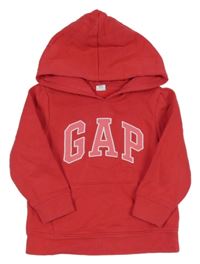 Malinová mikina s logem a kapucí GAP