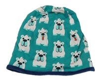 Zelená čepice s medvědy