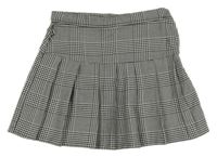 Sivo-čierna kockovaná skladaná sukňa H&M