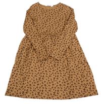 Hnedé vzorované bavlnené šaty H&M