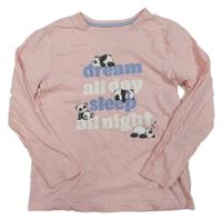 Ružové pyžamové tričko s pandami Primark