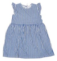 Modro-biele pruhované bavlnené šaty H&M
