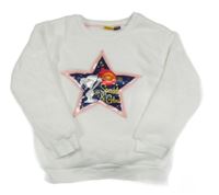 Biela plyšová mikina so Snoopym