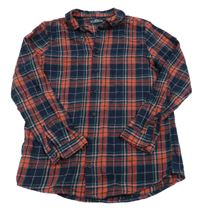 Tmavomodro-červená kockovaná košeľa Matalan