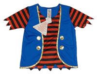 Nové - kostým - modro-červené triko se zlatými prvky F&F