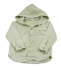 Mintová rifľová bunda s kapucňou Zara