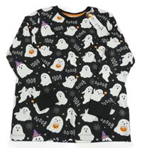 Nové - čierne pyžamové tričko s duchy Matalan