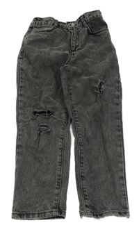 Antracitové rifle s dírami 