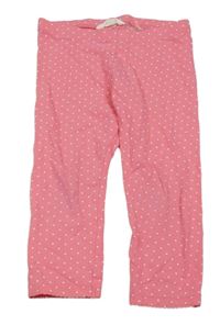 Ružové bodkovaná é crop legíny H&M