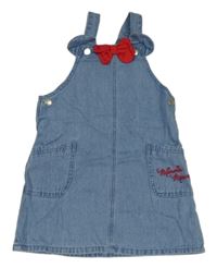 Svetlomodré na traké rifľové šaty s mašlí - Minnie Primark