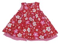 Červeno-ružovo-biele kvetované šaty H&M