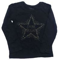 Čierne tričko s hviezdami Yd.