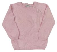 Ružový sveter so srdiečkami Ergee