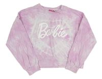 Růžovo-bílá batikovaná lehká crop mikina - Barbie Next