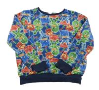 Modrá plyšová mikina so superhrdiny - Pjmasks Name it