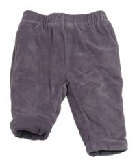 Starofialové sametové zateplené tepláky 