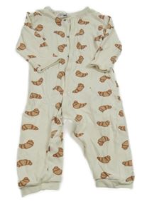 Smetanový overal s croissanty Ergee