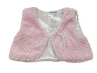 Svetloružová kožušinová podšitá vesta Ergee