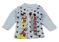 Světlemodré propínací triko s Mickeym 