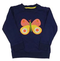 Tmavomodrá mikina s motýlkom