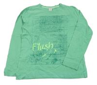 Zelené tričko s nápismi S. Oliver