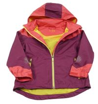 Růžovo-fialová šusťáková jarní bunda s kapucí Tchibo