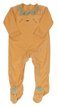 Oranžopvý plyšový overal - Tekvica George