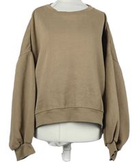 Dámská béžová oversized crop mikina Zara 