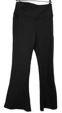 Dámské černé sportovní zvonové kalhoty 