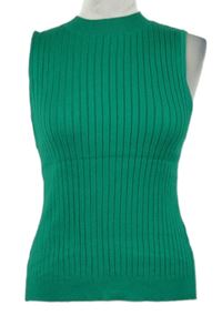 Dámský zelený žebrovaný pletený top Primark 