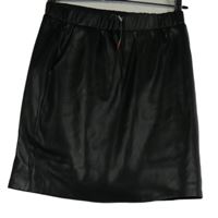 Nové - Dámska čierna koženková sukňa Dunnes