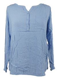 Dámská světlemodrá vzorovaná halenka Comma 