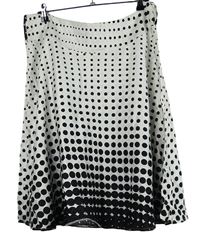 Dámská bílo-černá puntíkovaná plátěná sukně Autonomy 