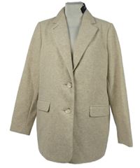 Nové - Dámsky béžový flaušový jarný kabát Dunnes