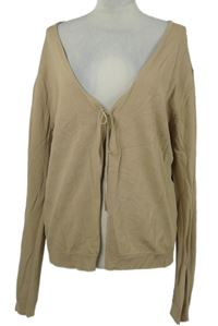 Dámský béžový svetrový cardigán na zavazování Sasha 