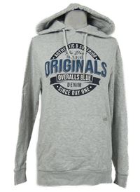 Pánska sivá mikina s nápismi a kapucňou C&A