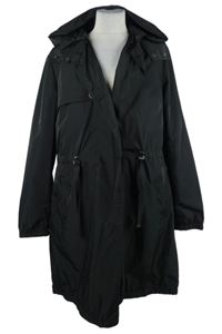 Dámský černý šusťákový kabát s kapucí Chapter young 