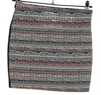 Dámska čierno-bielo-ružová vzorovaná minisukňa Pimkie