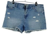 Dámske svetlomodré rifľové kraťasy s vyšúchaním Jeff&Co